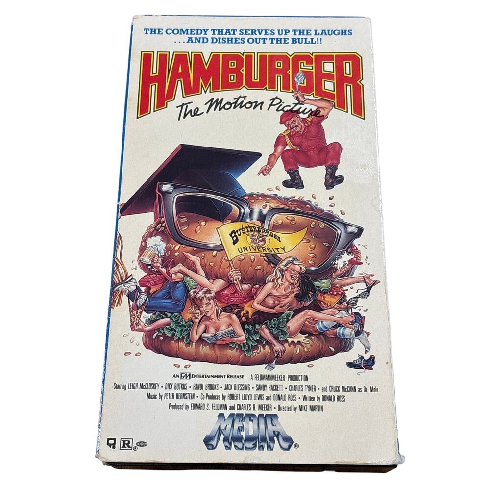 Hamburger The Motion Picture VHS 1989 Teen Comedy Media Video Treasures film R